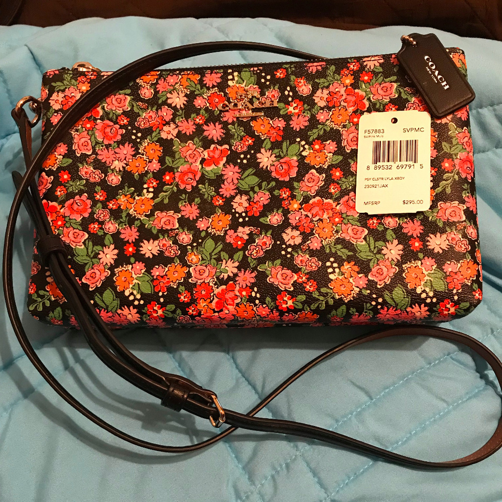 COACH PARK LEATHER LYLA DOUBLE GUSSET CROSSBODY